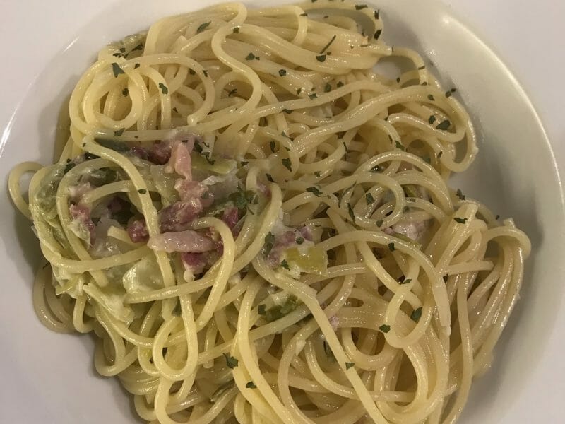 Cliquez pour zoomer ! Tagliatelles à la crème de poireaux Thermomix par claudia06
