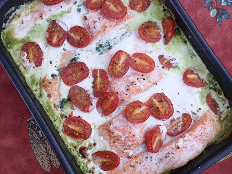 Cliquez pour zoomer ! Saumon à la Toscane Thermomix par Bamby