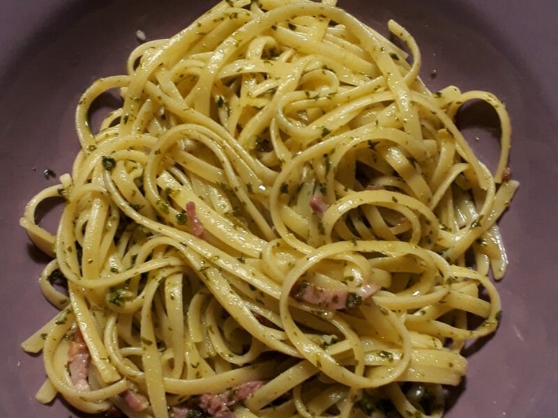Cliquez pour zoomer ! Spaghetti à l’ail et à l’huile d’olive Thermomix par Bamby
