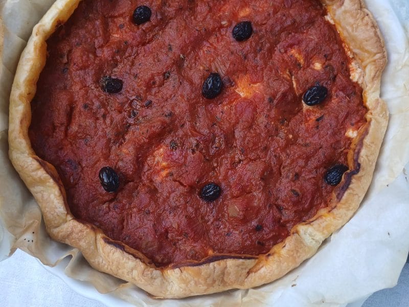 Cliquez pour zoomer ! Tarte brandade et tomate Thermomix par Bamby
