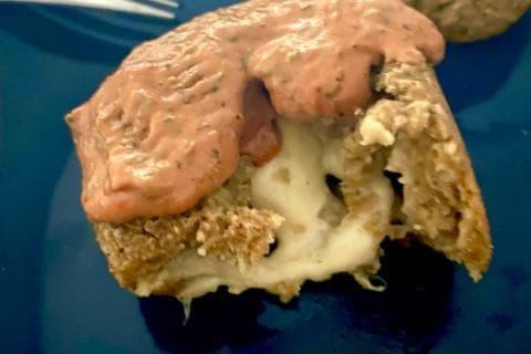 Cliquez pour zoomer ! Boulettes d’aubergines aux pois chiches Thermomix par Blanchecvn