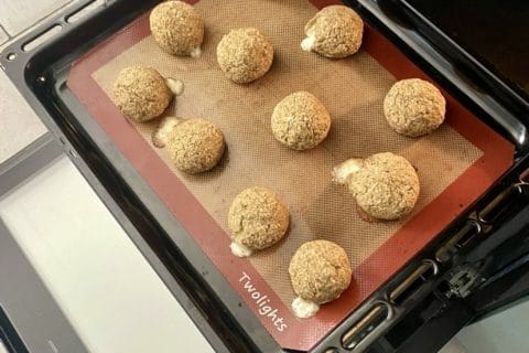 Cliquez pour zoomer ! Boulettes d’aubergines aux pois chiches Thermomix par Blanchecvn