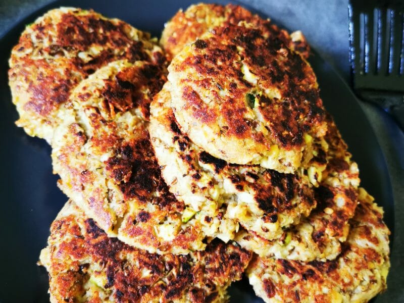 Cliquez pour zoomer ! Steaks lentilles, pois chiches, courgettes Thermomix par gaelle_87