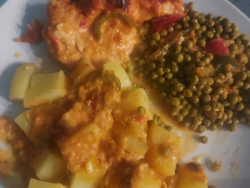 Cliquez pour zoomer ! Poulet à la crème de poivrons Thermomix par rachidam1