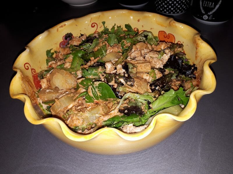 Cliquez pour zoomer ! Salade de poulet au pesto rosso Thermomix par Agathe RS