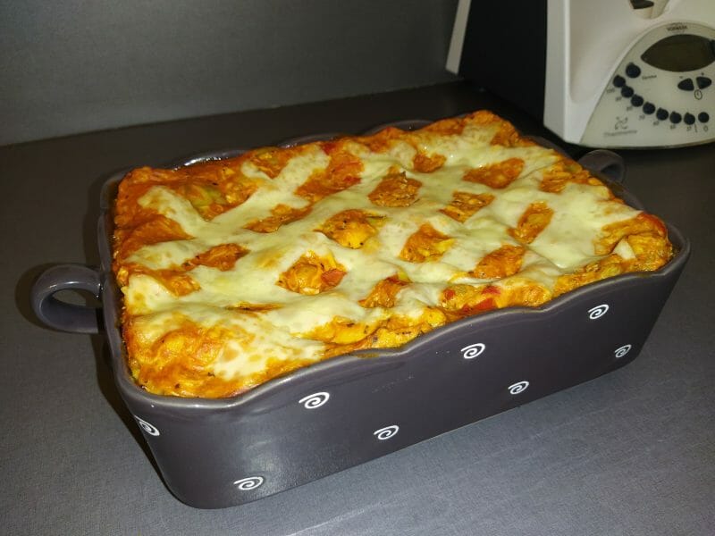 Cliquez pour zoomer ! Lasagnes au poulet et poivrons Thermomix par Agathe RS