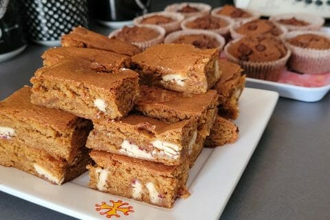 Cliquez pour zoomer ! Carrés spéculoos et chocolat blanc Thermomix par Agathe RS