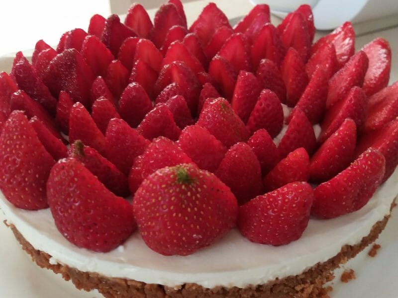 Cliquez pour zoomer ! Tarte aux fraises sans cuisson Thermomix par veronika22130