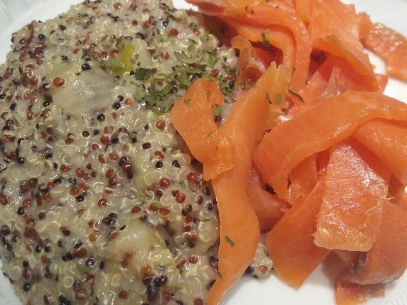 Cliquez pour zoomer ! Risotto de quinoa, courgettes et saumon Thermomix par veronika22130