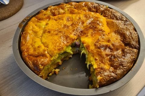 Cliquez pour zoomer ! Gâteau poireaux, lardons et fromage Thermomix par Mélissa