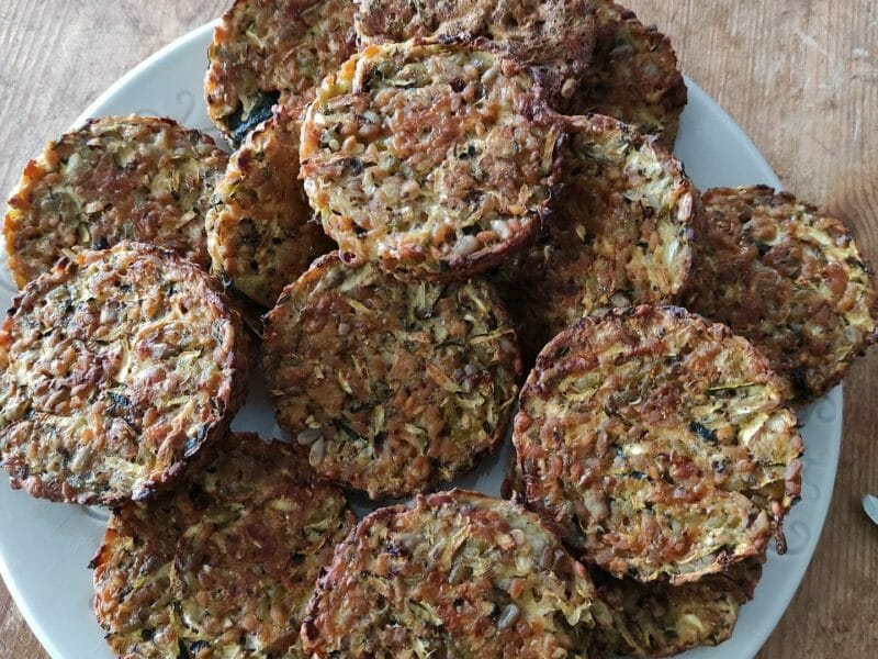 Cliquez pour zoomer ! Steaks lentilles, pois chiches, courgettes Thermomix par carine31700