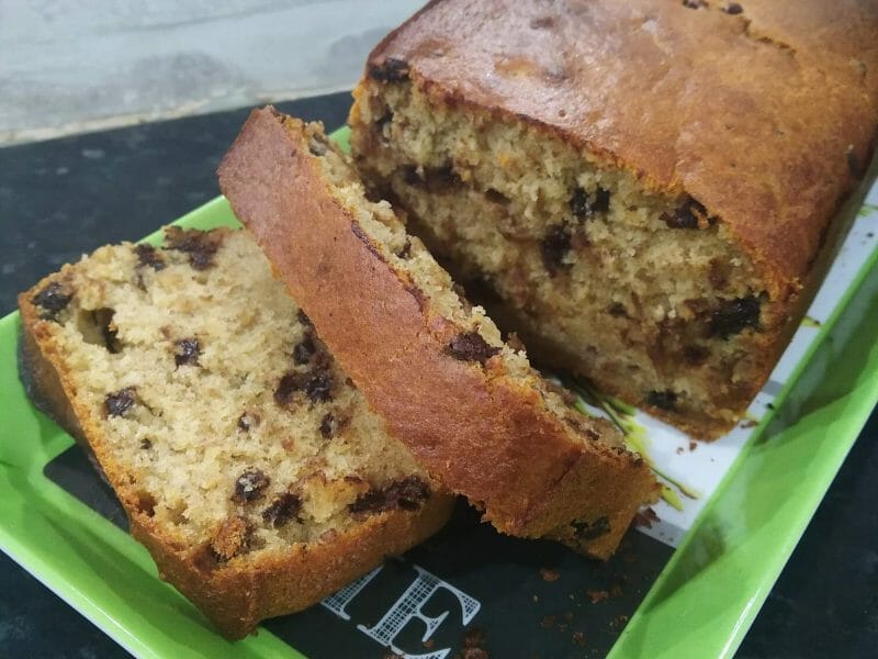 Cliquez pour zoomer ! Cake banane et pépites de chocolat Thermomix par christek