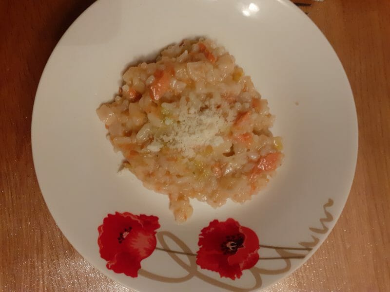 Cliquez pour zoomer ! Risotto poireaux et saumon fumé Thermomix par lilieludo
