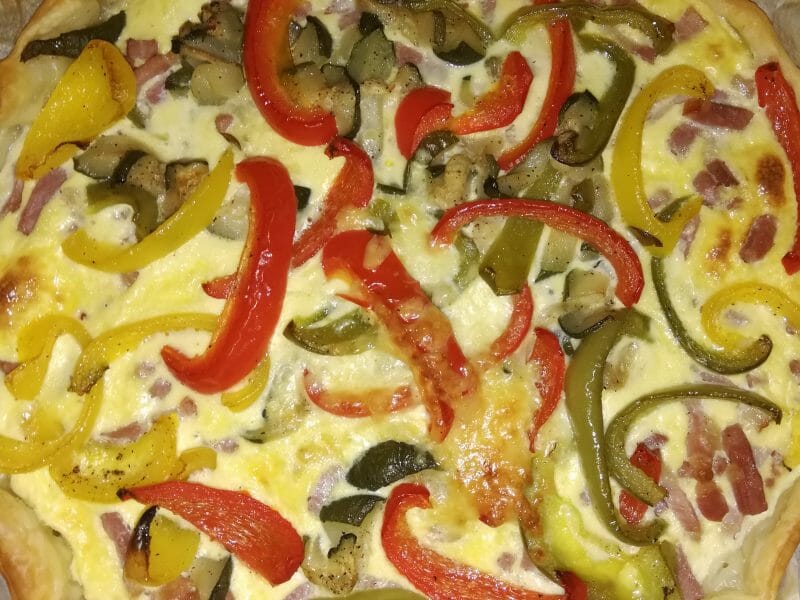 Cliquez pour zoomer ! Quiche poivrons et courgettes Thermomix par claire_152