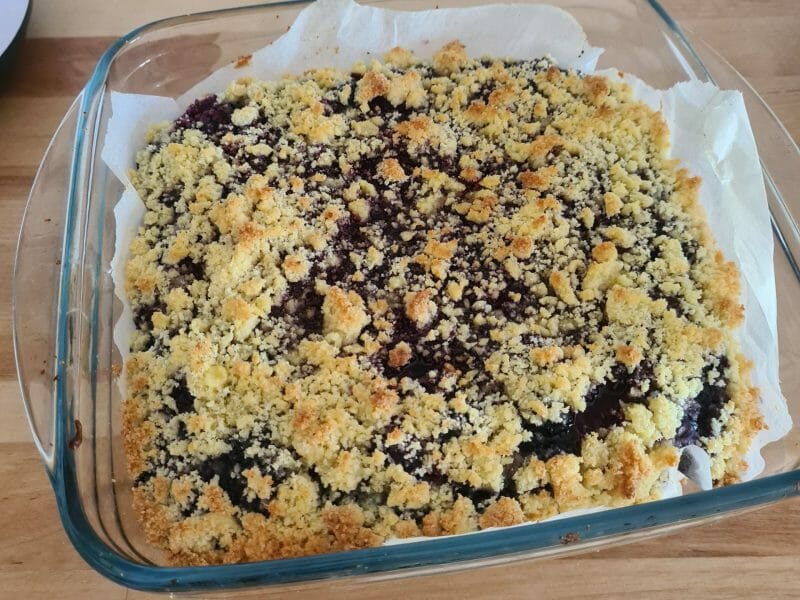 Cliquez pour zoomer ! Gâteau aux myrtilles façon crumble Thermomix par cindy_163