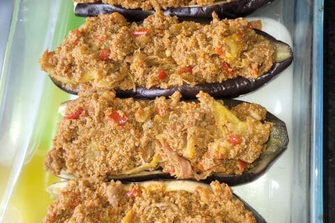 Cliquez pour zoomer ! Aubergines farcies à la viande hachée Thermomix par sabrina_170