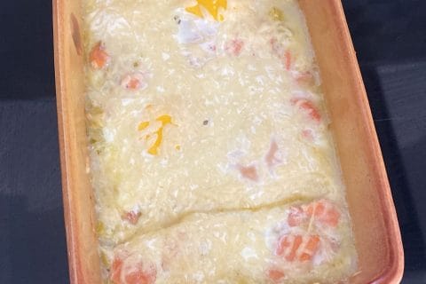 Cliquez pour zoomer ! Oeufs cocotte poireaux et saumon fumé Thermomix par Sandrillon75