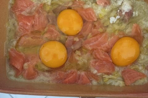 Cliquez pour zoomer ! Oeufs cocotte poireaux et saumon fumé Thermomix par Sandrillon75