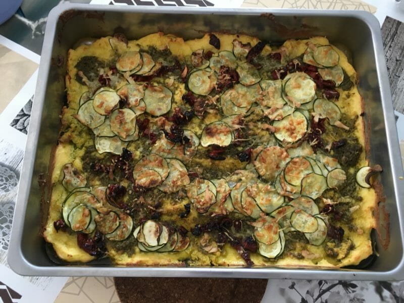 Cliquez pour zoomer ! Polenta au pistou, tomates séchées et courgettes Thermomix par laetitia.giallara