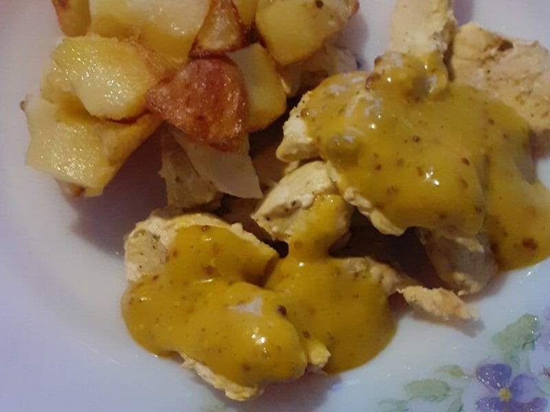 Cliquez pour zoomer ! Blancs de poulet sauce moutarde et curry Thermomix par loud_1