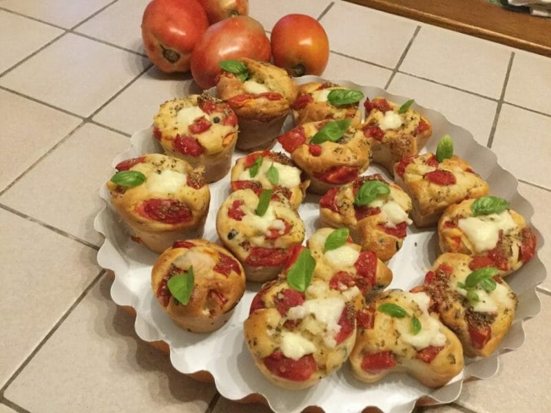 Muffins salés façon pizza au Thermomix - Cookomix