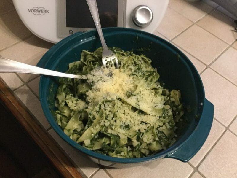 Cliquez pour zoomer ! Tagliatelles à la crème d’épinards Thermomix par chocolatitine
