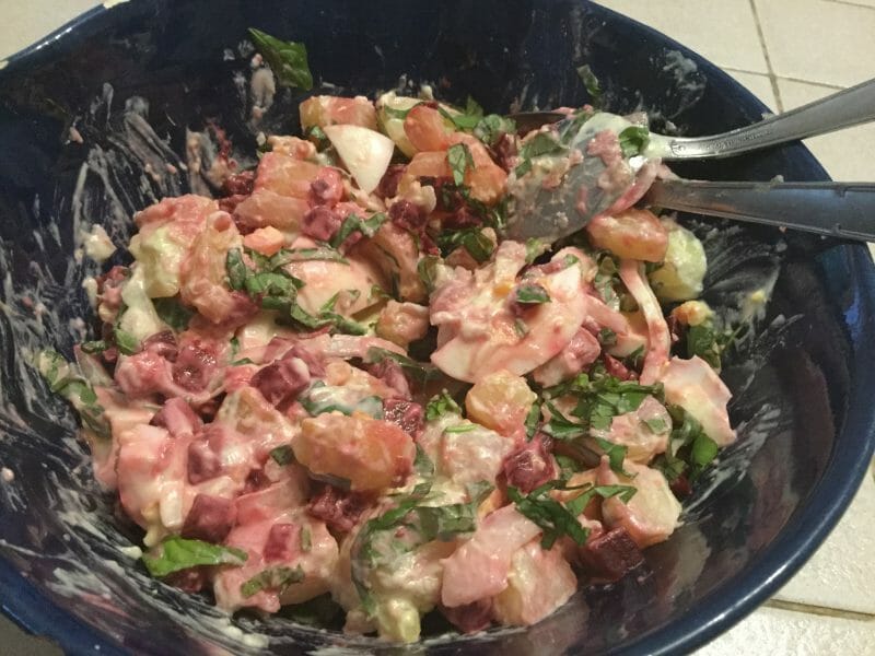 Cliquez pour zoomer ! Salade de pommes de terre au bacon Thermomix par chocolatitine