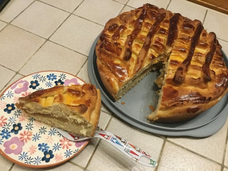 Cliquez pour zoomer ! Brioche aux pommes caramélisées Thermomix par chocolatitine