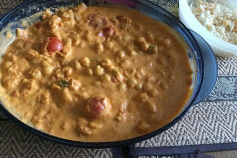 Cliquez pour zoomer ! Curry de pois chiches au lait de coco au Thermomix
