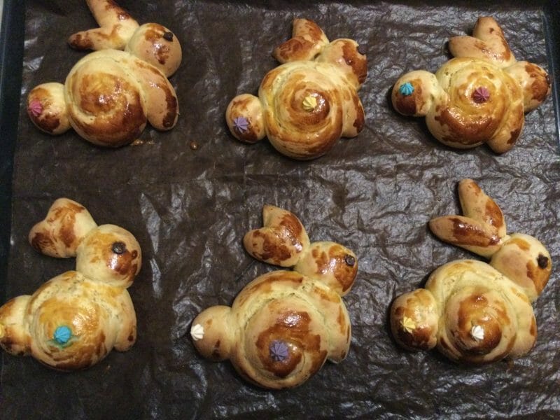 Cliquez pour zoomer ! Brioches lapin de Pâques Thermomix par chocolatitine