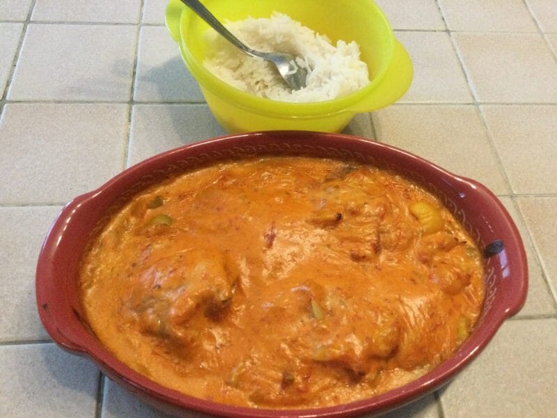 Cliquez pour zoomer ! Poulet à la crème de poivrons Thermomix par chocolatitine