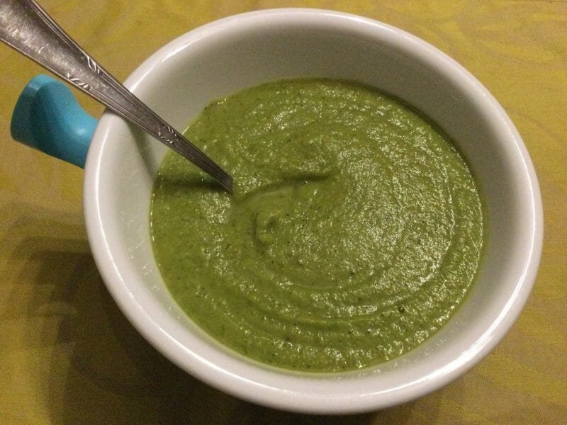 Cliquez pour zoomer ! Velouté de courgettes, petits pois et basilic Thermomix par chocolatitine