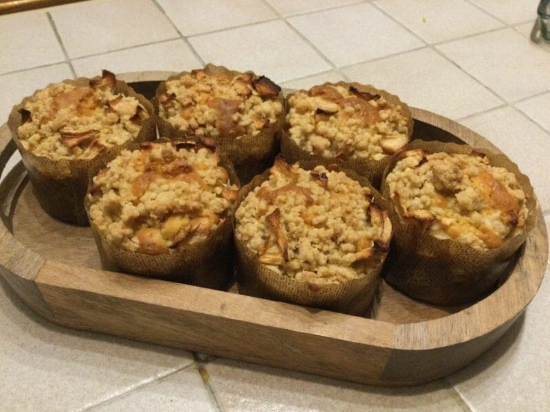 Cliquez pour zoomer ! Muffins aux pommes façon crumble Thermomix par chocolatitine