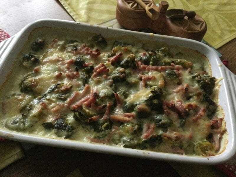 Cliquez pour zoomer ! Gratin de choux de Bruxelles au comté Thermomix par chocolatitine