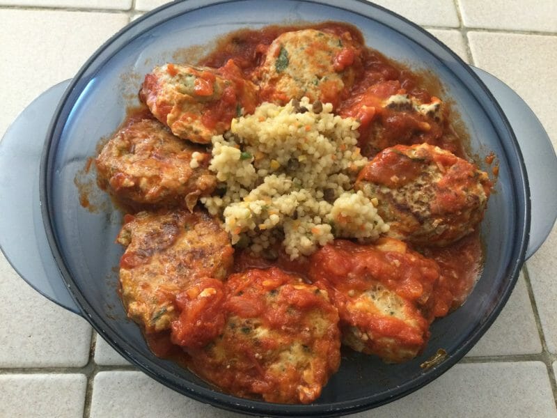 Cliquez pour zoomer ! Boulettes de dinde, courgettes et cumin Thermomix par chocolatitine