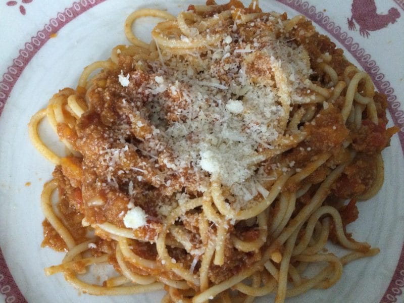 Cliquez pour zoomer ! Pâtes sauce bolognaise au potiron Thermomix par chocolatitine