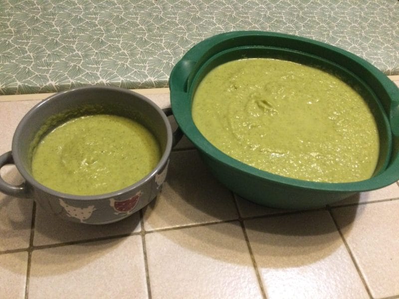 Cliquez pour zoomer ! Potage brocoli et poireaux Thermomix par chocolatitine
