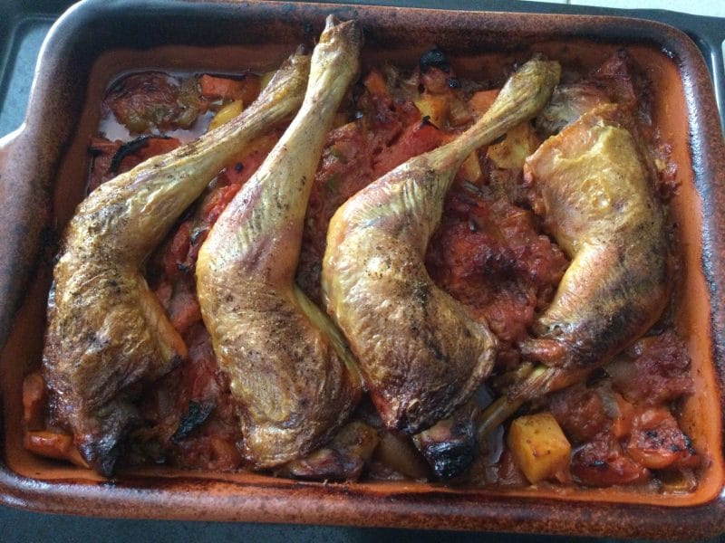 Cliquez pour zoomer ! Poulet aux pommes de terre, poivron et tomates Thermomix par chocolatitine