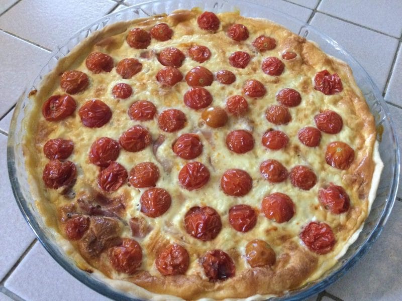 Cliquez pour zoomer ! Tarte aux tomates cerises et parmesan Thermomix par chocolatitine