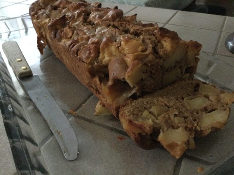 Cliquez pour zoomer ! Quatre quarts aux pommes Thermomix par chocolatitine