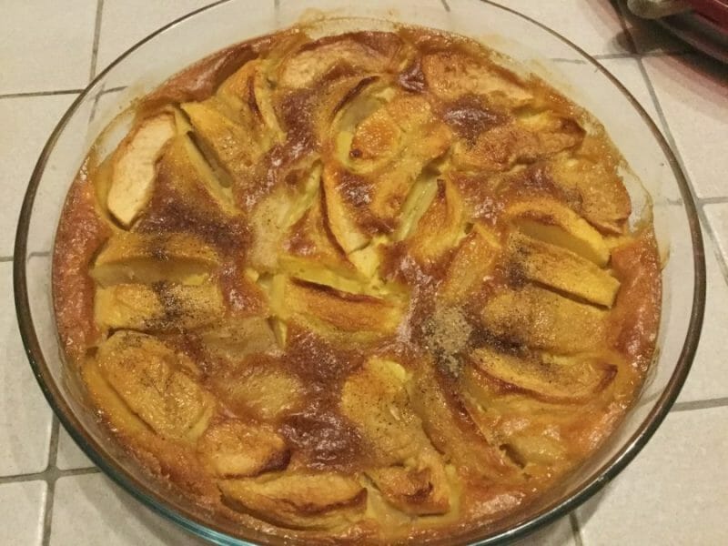 Flognarde aux pommes (clafoutis aux pommes) au Thermomix - Cookomix