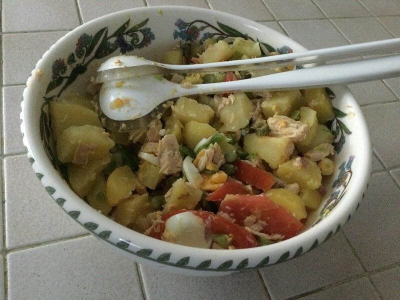Cliquez pour zoomer ! Salade de pommes de terre au thon Thermomix par chocolatitine