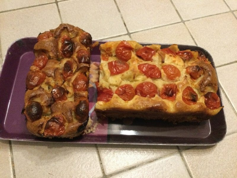 Cliquez pour zoomer ! Cake tomates mozzarella et lardons Thermomix par chocolatitine