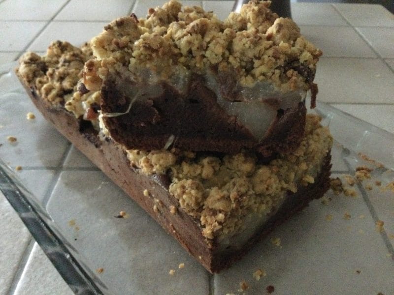 Cliquez pour zoomer ! Crumb cake poires et chocolat Thermomix par chocolatitine