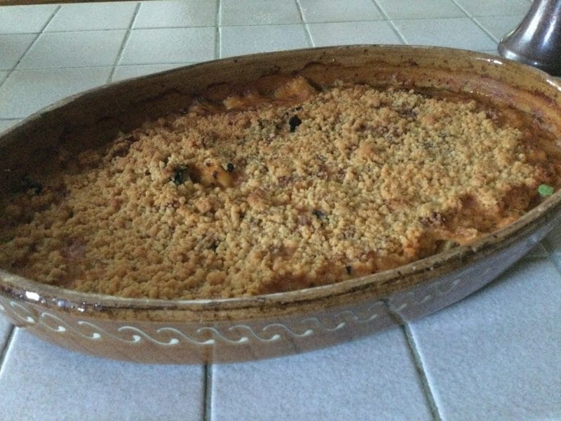 Cliquez pour zoomer ! Crumble aux légumes provençaux Thermomix par chocolatitine