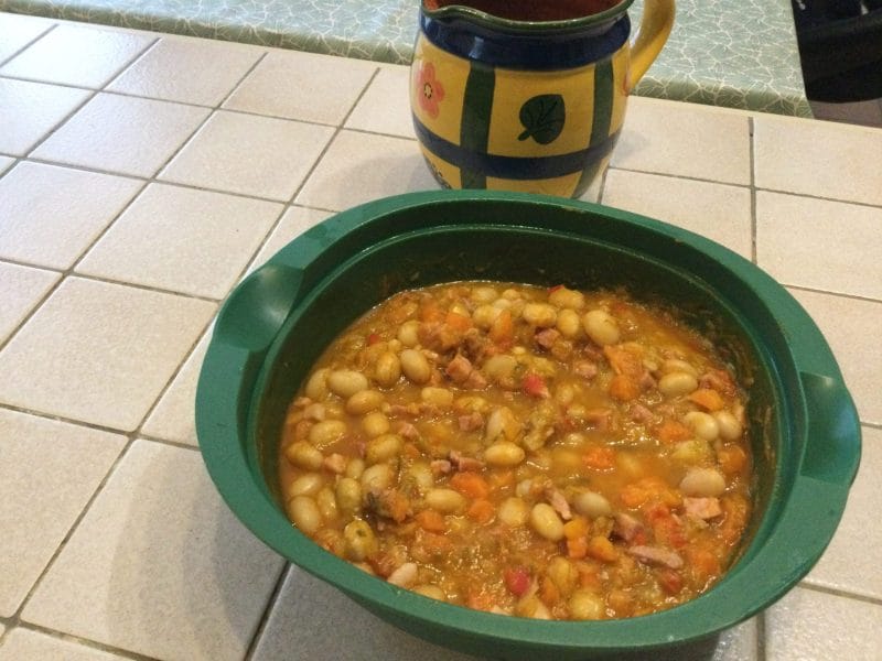 Cliquez pour zoomer ! Mijoté d’haricots blanc légumes et chorizo Thermomix par chocolatitine