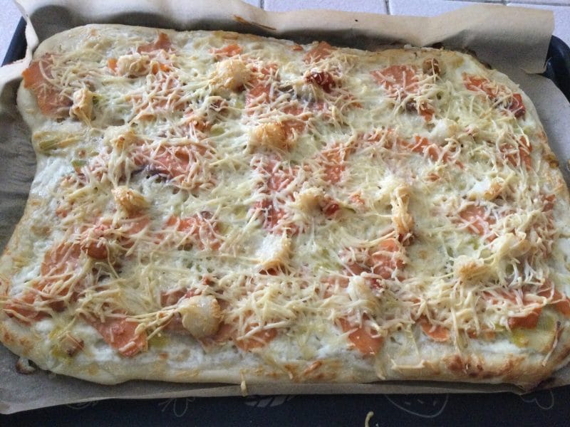 Cliquez pour zoomer ! Pizza terre et mer Thermomix par chocolatitine