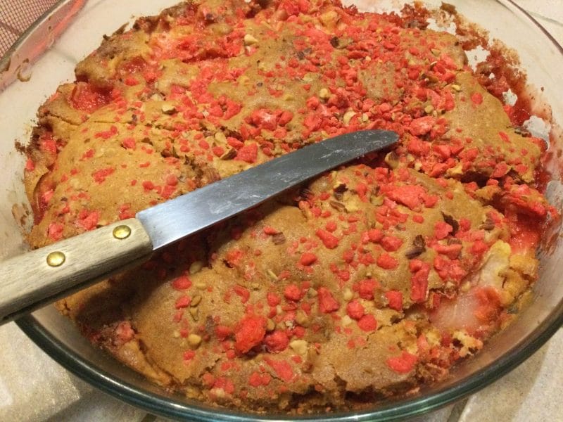 Cliquez pour zoomer ! Gateau lyonnais aux poires et pralines roses Thermomix par chocolatitine