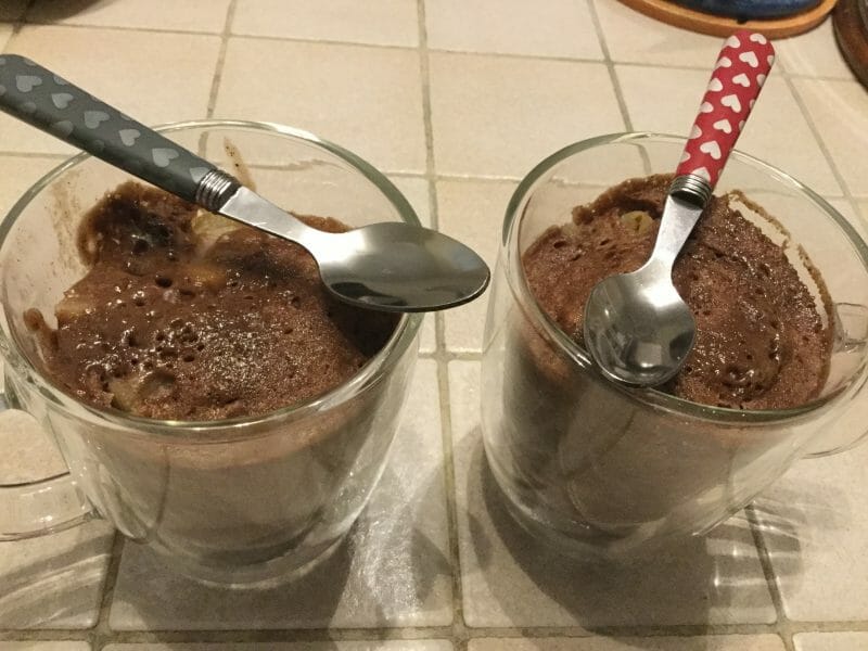 Cliquez pour zoomer ! Mug cake poires chocolat Thermomix par chocolatitine