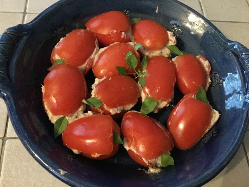 Cliquez pour zoomer ! Tomates farcies au thon Thermomix par chocolatitine